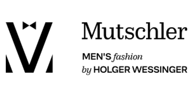 Logo Mutschler men's fashion – Herrenmode, Aussteller auf der TRAU Hochzeitsmesse
